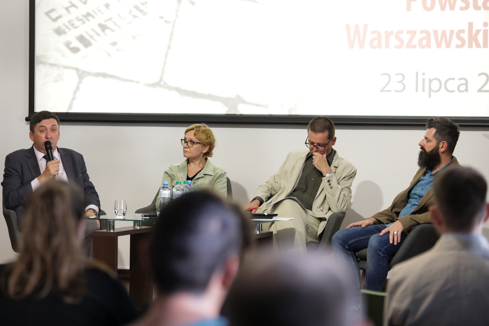 Spotkanie poświęcone Powstaniu Warszawskiemu z cyklu „Z Rakowieckiej… Seminaria naukowe z najnowszej historii Polski” – Warszawa, 23 lipca 2024. Fot. Mikołaj Bujak (IPN)