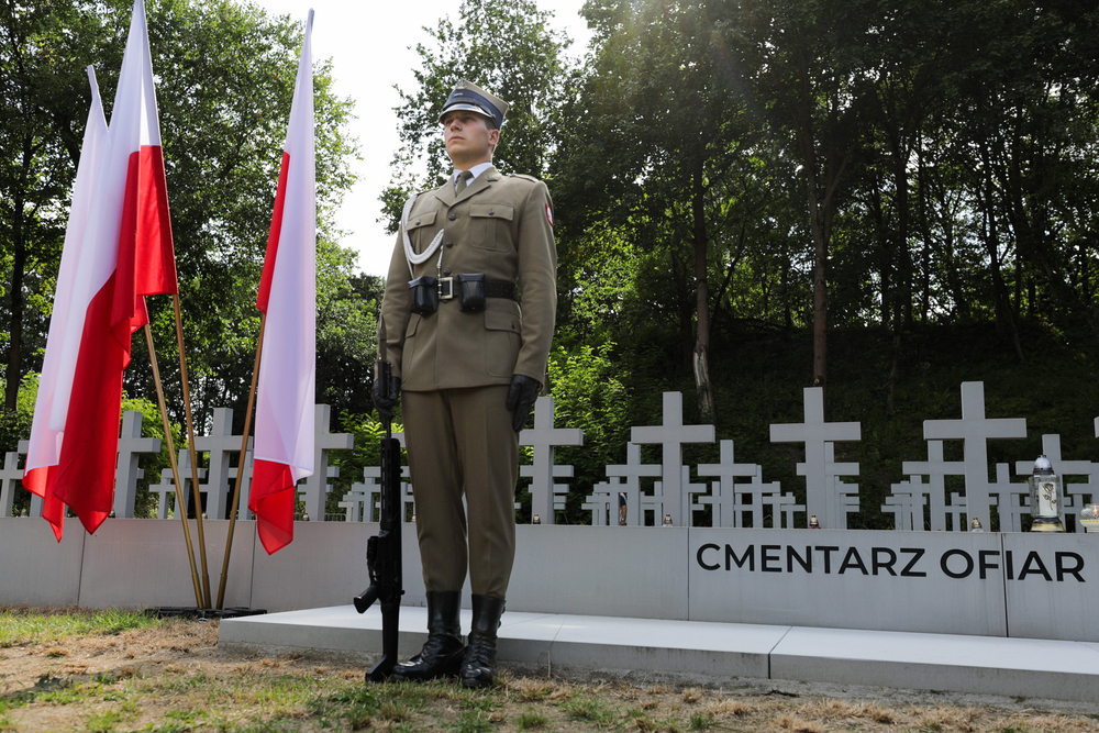 Uroczystość upamiętniająca ofiary niemieckich zbrodni w Pomiechówku – 30 lipca 2024. Fot. Mikołaj Bujak (IPN)