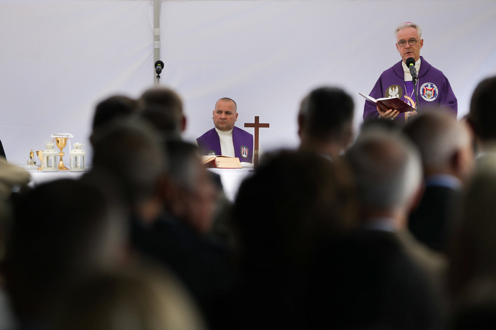 Uroczystość upamiętniająca ofiary niemieckich zbrodni w Pomiechówku – 30 lipca 2024. Fot. Mikołaj Bujak (IPN)