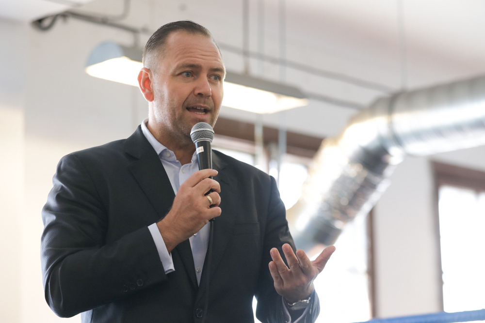 I Memoriał im. Jana Biangi: Turniej Bokserski w Gdańsku – 3 sierpnia 2024. Na zdj. dr Karol Nawrocki. Fot. Mikołaj Bujak (IPN)