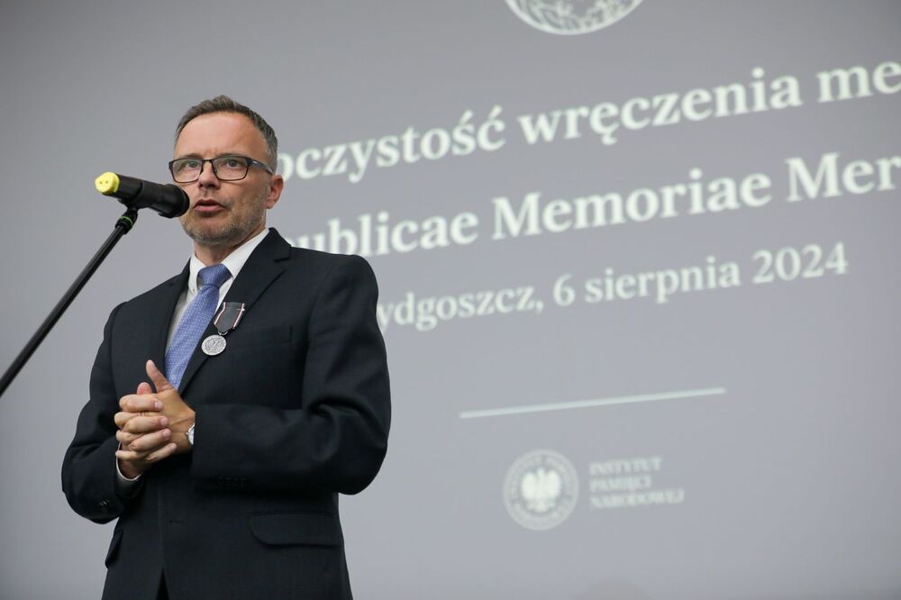 Uroczystość wręczenia Medali Reipublicae Memoriae Meritum – Bydgoszcz, 6 sierpnia 2024. Fot. Mikołaj Bujak (IPN)