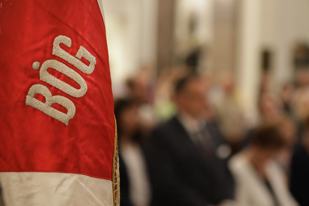 Msza św. w Katedrze Polowej Wojska Polskiego w Warszawie w 80. rocznicę powstania Brygady Świętokrzyskiej NSZ – 11 sierpnia 2024. Fot. Mikołaj Bujak (IPN)