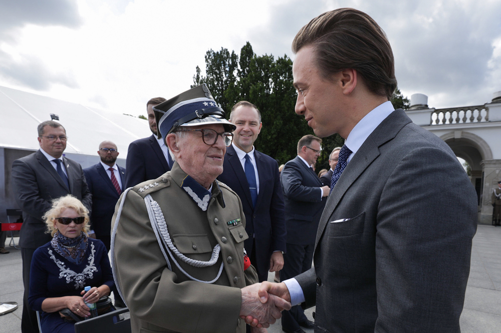 80. rocznica powstania Brygady Świętokrzyskiej Narodowych Sił Zbrojnych. Na zdj. Krzysztof Bosak, wicemarszałek Sejmu – Warszawa, 11 sierpnia 2024. Fot. Mikołaj Bujak (IPN)