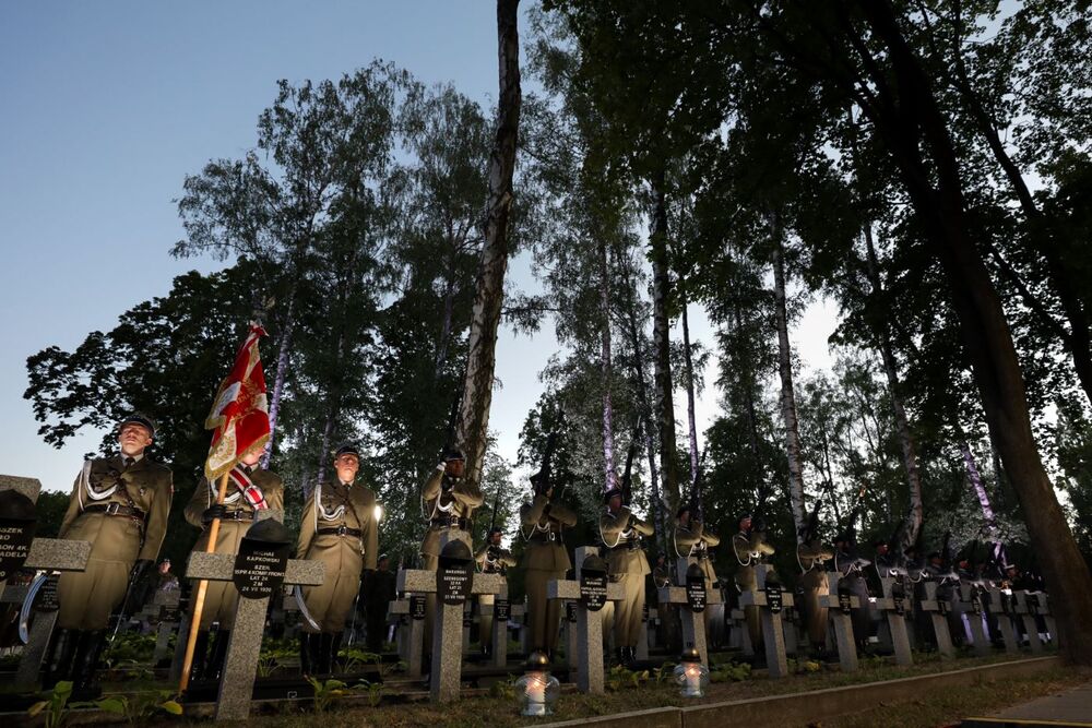 Apel Pamięci przed Pomnikiem Poległych w 1920 r. – Warszawa, 14 sierpnia 2024. Fot. Mikołaj Bujak (IPN)