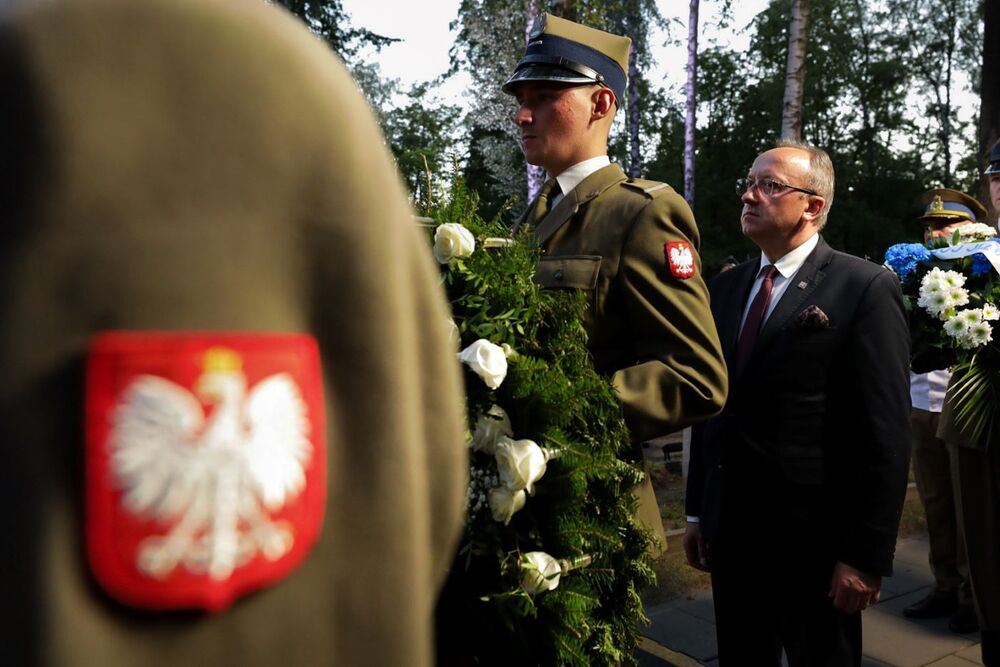 Apel Pamięci przed Pomnikiem Poległych w 1920 r. – Warszawa, 14 sierpnia 2024. Fot. Mikołaj Bujak (IPN)