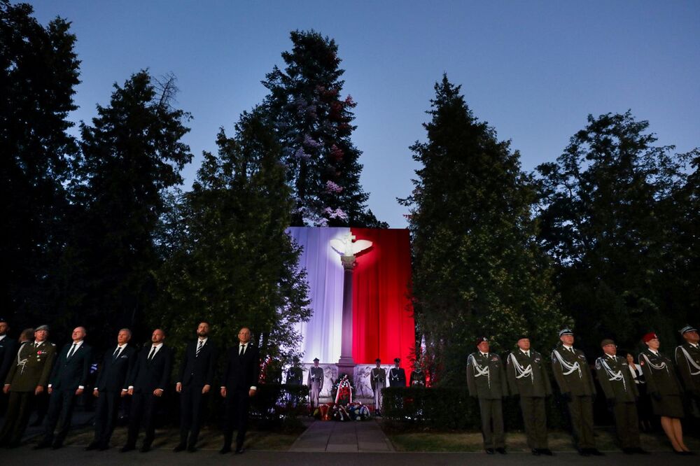Apel Pamięci przed Pomnikiem Poległych w 1920 r. – Warszawa, 14 sierpnia 2024. Fot. Mikołaj Bujak (IPN)