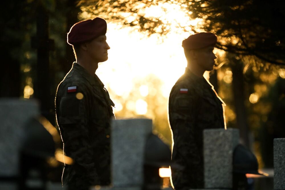Apel Pamięci przed Pomnikiem Poległych w 1920 r. – Warszawa, 14 sierpnia 2024. Fot. Mikołaj Bujak (IPN)