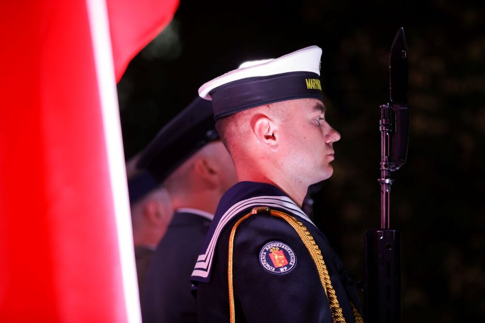 Apel Pamięci przed Pomnikiem Poległych w 1920 r. – Warszawa, 14 sierpnia 2024. Fot. Mikołaj Bujak (IPN)