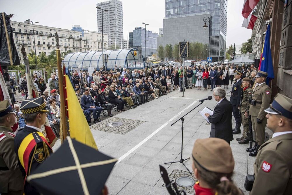 80. rocznica zdobycia gmachu PAST-y przez Powstańców Warszawskich – Warszawa, 20 sierpnia 2024. Fot Katarzyna Adamów (IPN)
