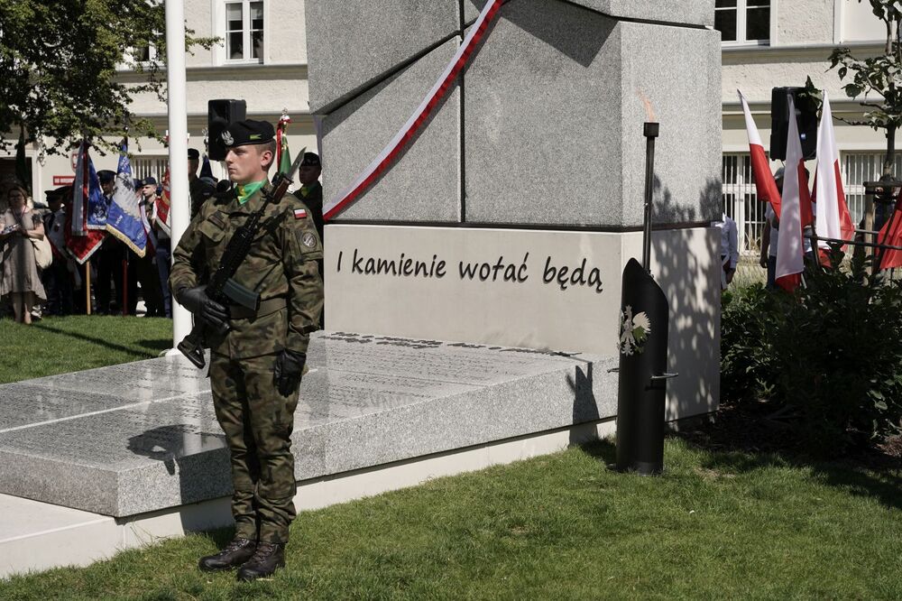 Uroczystość odsłonięcia Pomnika Ofiar Zbrodni Wołyńskiej – Zielona Góra, 24 sierpnia 2024. Fot. Bartosz Kochański (IPN)