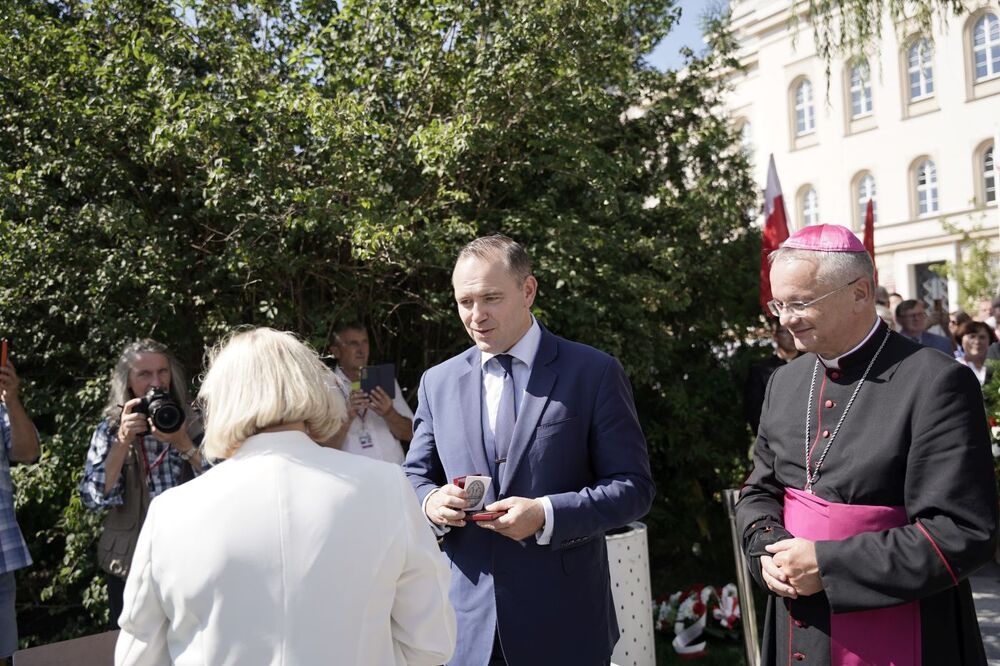 Uroczystość odsłonięcia Pomnika Ofiar Zbrodni Wołyńskiej – Zielona Góra, 24 sierpnia 2024. Fot. Bartosz Kochański (IPN)