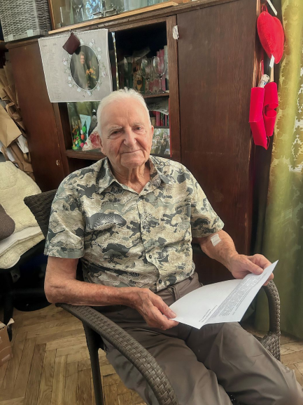 Hołd dla Bohaterów – przekazaliśmy Powstańcom Warszawskim listy od młodzieży. Na zdj. Jakub Tomasz Nowakowski ps. Tomek. Fot. Marta Golińska (IPN)