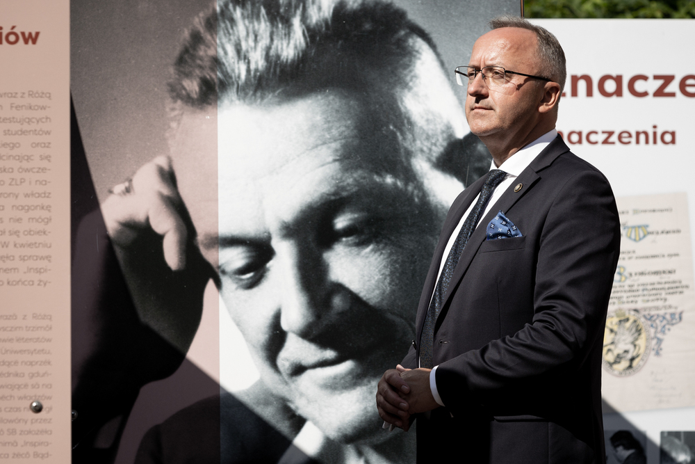Uroczystość odsłonięcia pomnika Lecha Bądkowskiego – Gdańsk, 31 sierpnia 2024. Na zdj. zastępca prezesa IPN dr hab. Karol Polejowski. Fot. Roman Jocher
