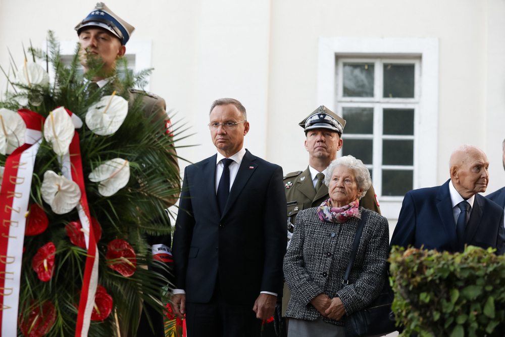 Uroczyste obchody 85. rocznicy wybuchu II wojny światowej w Wieluniu – 1 września 2024. Fot. Mikołaj Bujak (IPN)