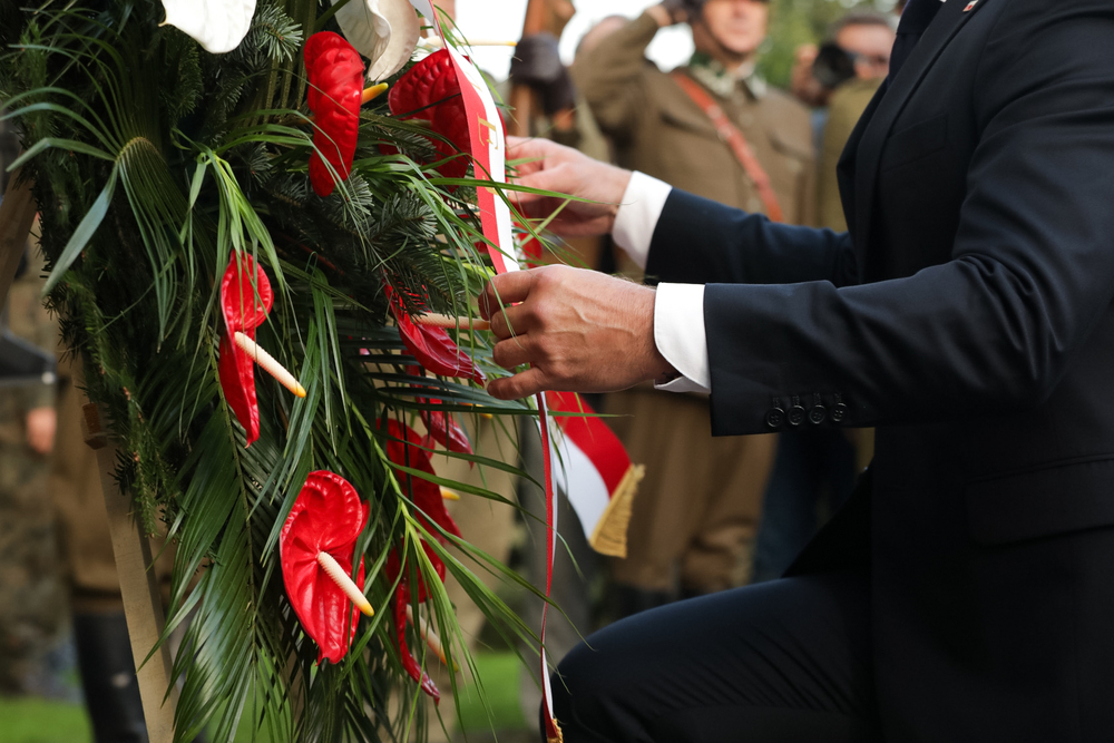 Uroczyste obchody 85. rocznicy wybuchu II wojny światowej w Wieluniu – 1 września 2024. Fot. Mikołaj Bujak (IPN)