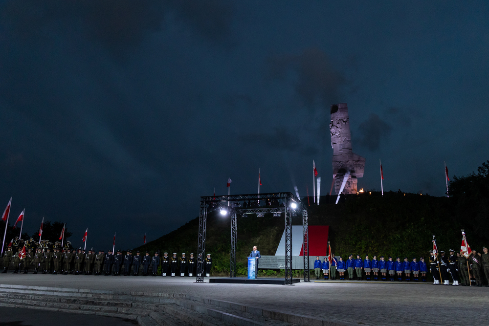 Uroczystości pod Pomnikiem Obrońców Wybrzeża na Westerplatte – Gdańsk, 1 września 2024. Fot. Roman Jocher