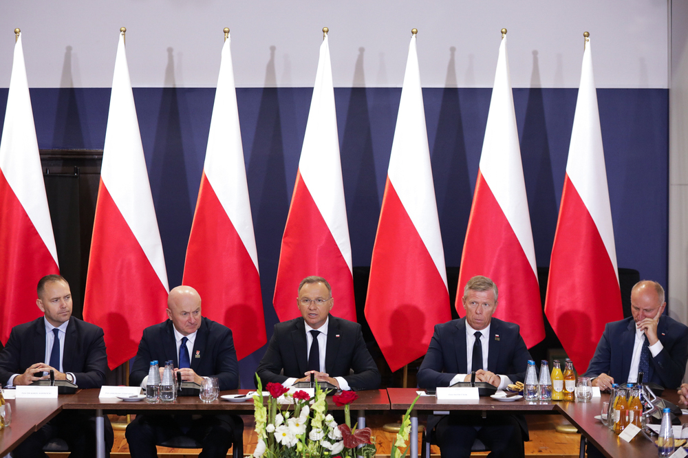 Posiedzenie Rady ds. Samorządu Terytorialnego NRR z udziałem prezesa IPN – Wieluń, 1 września 2024. Fot. Mikołaj Bujak (IPN)