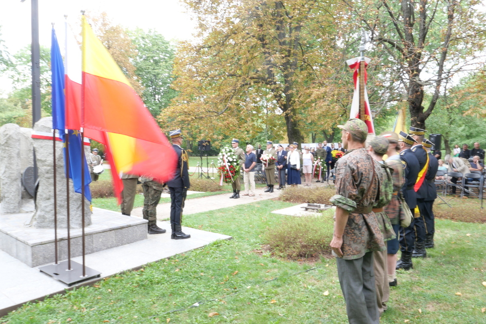 Uroczystości pod pomnikiem Batalionu „Chrobry I” – 31 sierpnia 2024. Fot. Krzysztof Wojciechowski (IPN)