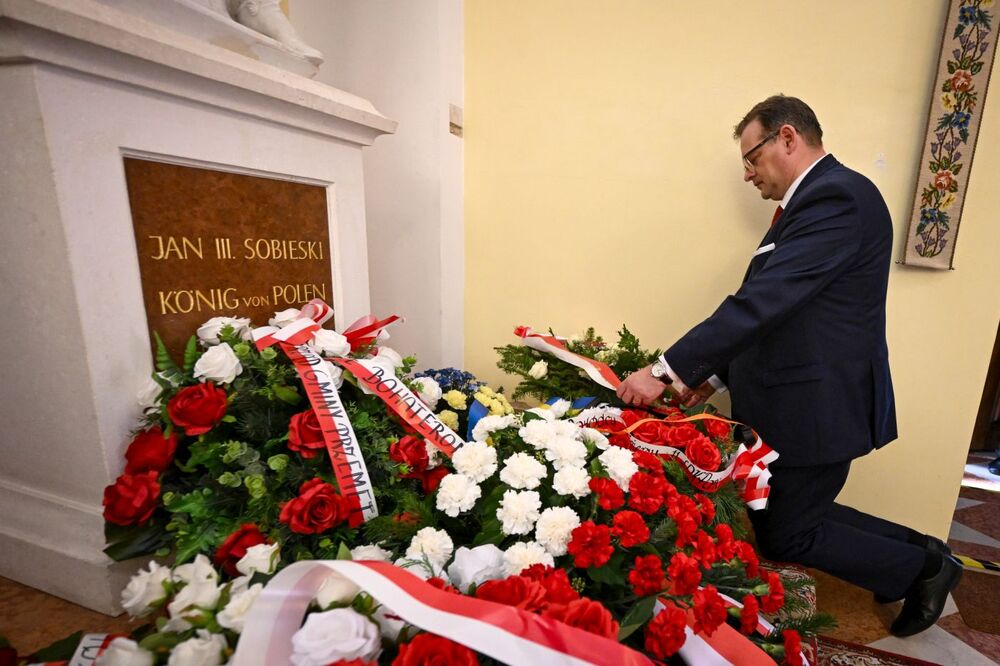 Uroczystości upamiętniające 341. rocznicę Odsieczy Wiedeńskiej oraz 41. rocznicę wizyty na Kahlenbergu Ojca Świętego Jana Pawła II. Na zdj. Jan Józef Kasprzyk, doradca prezesa IPN – Wiedeń, 8 września 2024. Fot. Krzysztof Łojko (IPN)