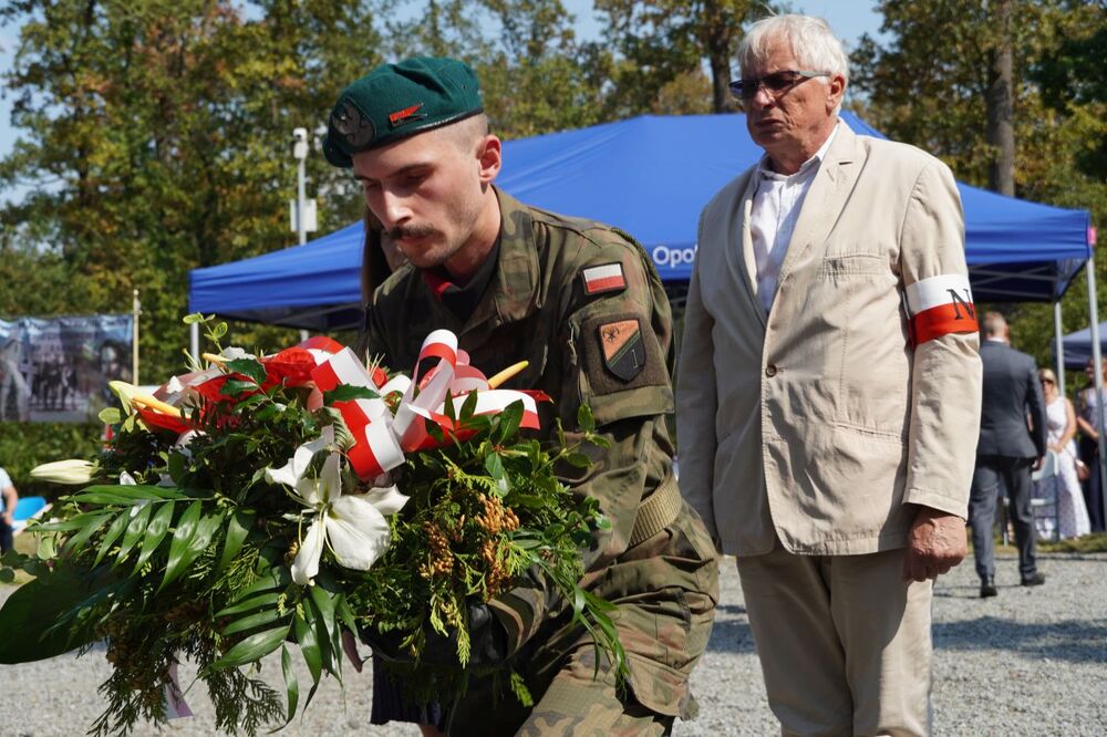 Uroczystości 78. rocznicy zbrodni na żołnierzach NSZ oddziału kpt. Henryka Flamego ps. Bartek – Stary Grodków, Malerzowice Wielkie, 8 września 2024. Fot. Denis Olejak (IPN)