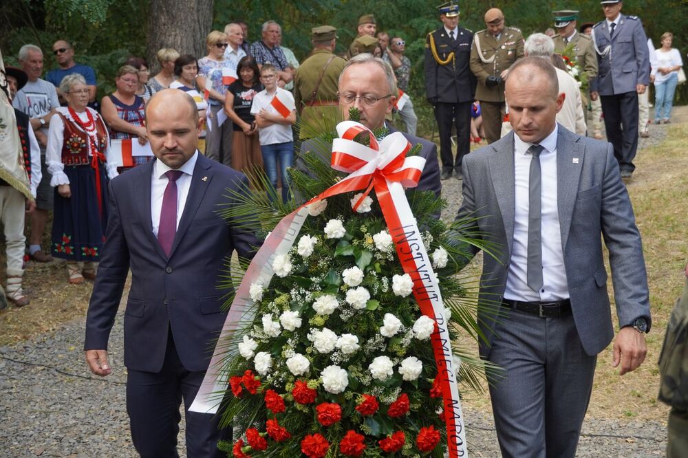 Uroczystości 78. rocznicy zbrodni na żołnierzach NSZ oddziału kpt. Henryka Flamego ps. Bartek – Stary Grodków, Malerzowice Wielkie, 8 września 2024. Fot. Denis Olejak (IPN)