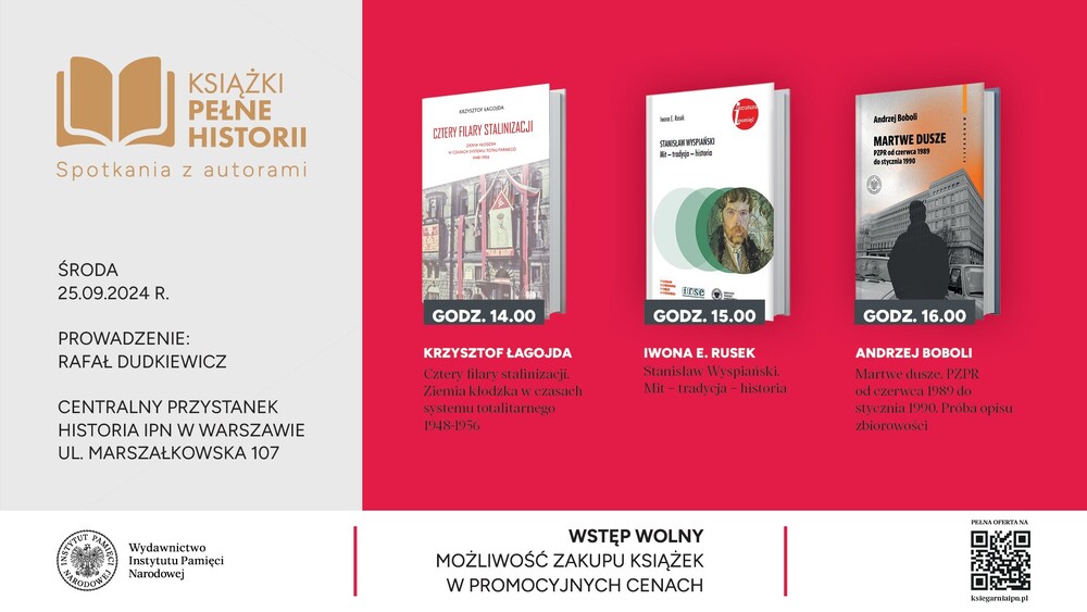 Spotkanie z cyklu „Książki Pełne Historii” – Warszawa, 25 września 2024