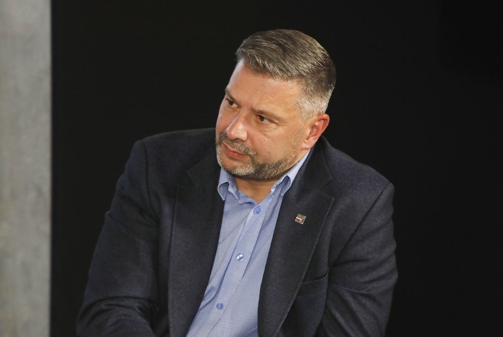 Od sowieckiej agentury do …” spotkanie otwarte z cyklu „Filary systemu”. Na zdj. dr hab. Filip Musiał – Warszawa, 24 września 2024. Fot. Piotr Życieński (IPN)