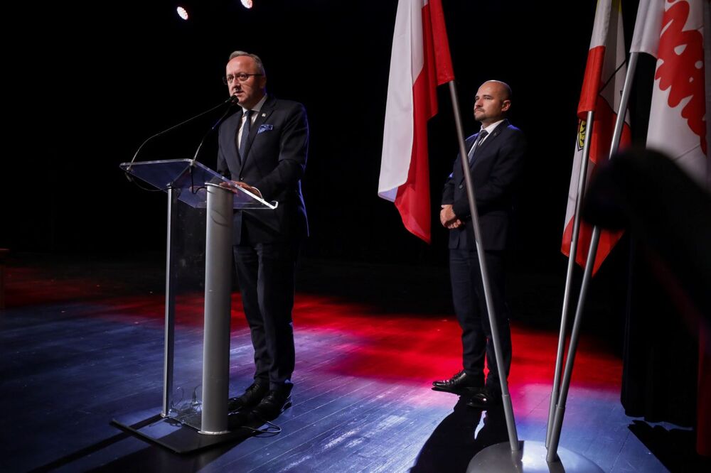 Delegacja Instytutu Pamięci Narodowej w Bolesławcu – 26 września 2024. Na zdj. zastępca prezesa IPN dr hab. Karol Polejowski. Fot. Mikołaj Bujak (IPN)