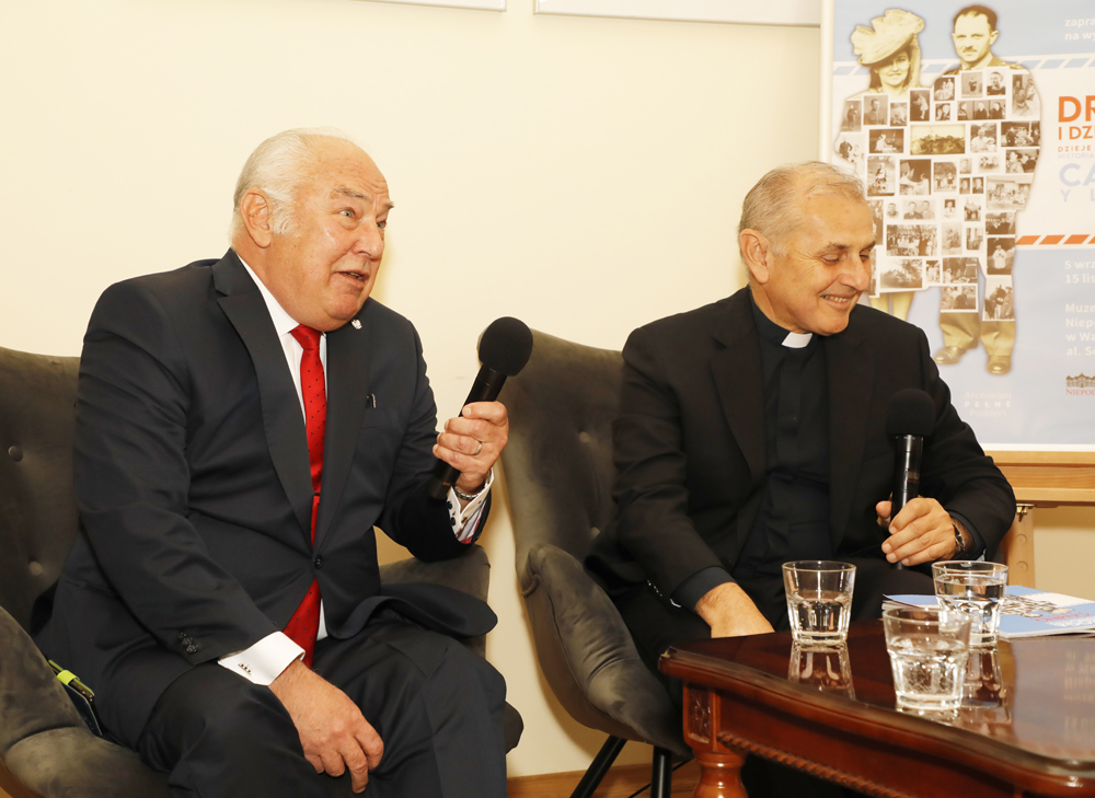 Spotkanie z braćmi – Bartłomiejem Moszoro i ks. Stefanem Moszoro-Dąbrowskim – Warszawa, 30 września 2024. Fot. Piotr Życieński (IPN)