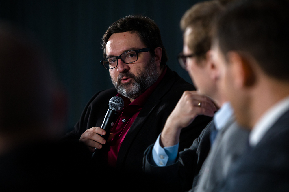 Dyskusja „Aparat represji wobec księdza Jerzego Popiełuszki” – Warszawa, 2 października 2024. Fot. Sławek Kasper (IPN)