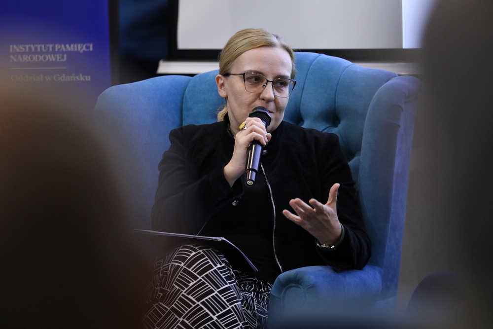 Dyskusja o książce dr. Tomasza Cerana „Zbrodnia pomorska 1939. Początek ludobójstwa niemieckiego w okupowanej Polsce” – Starogard Gdański, 3 października 2024. Fot. Mikołaj Bujak (IPN)