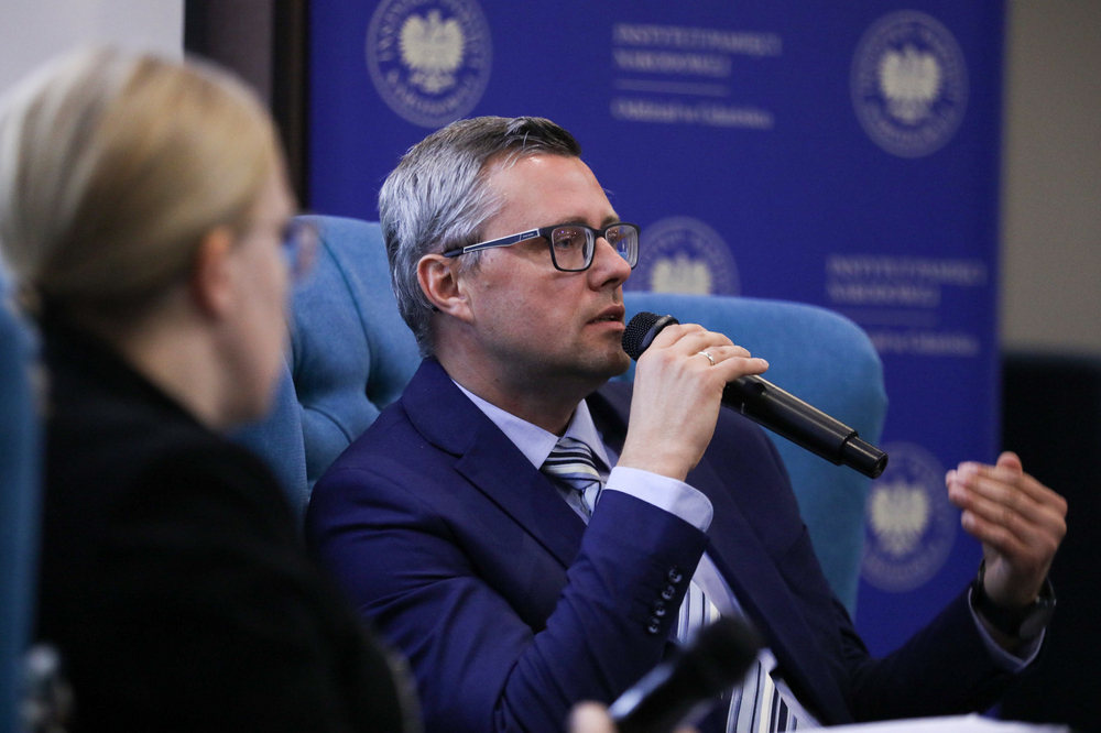 Dyskusja o książce dr. Tomasza Cerana „Zbrodnia pomorska 1939. Początek ludobójstwa niemieckiego w okupowanej Polsce” – Starogard Gdański, 3 października 2024. Fot. Mikołaj Bujak (IPN)