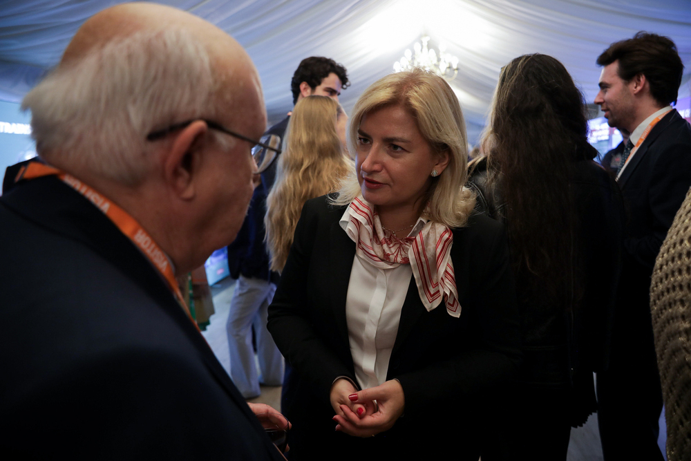 Prezentacja wystawy współorganizowana przez Instytut Pamięci Narodowej w Parlamencie Brytyjskim. Na zdj. dyrektor Biura Współpracy Międzynarodowej IPN Agnieszka Jędrzak – 7 października 2024. Fot. Mikołaj Bujak (IPN)