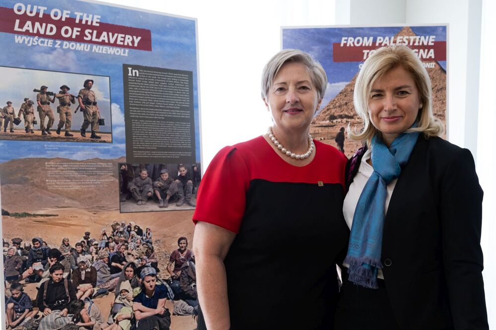 80. rocznica powstania Kongresu Polonii Amerykańskiej – Chicago, 13 października 2024. Na zdj. od lewej koordynatorka Przystanku Historia IPN Chicago Helena Sołtys, dyrektor Biura Współpracy Międzynarodowej IPN Agnieszka Jędrzak Fot. Mikołaj Bujak (IPN)