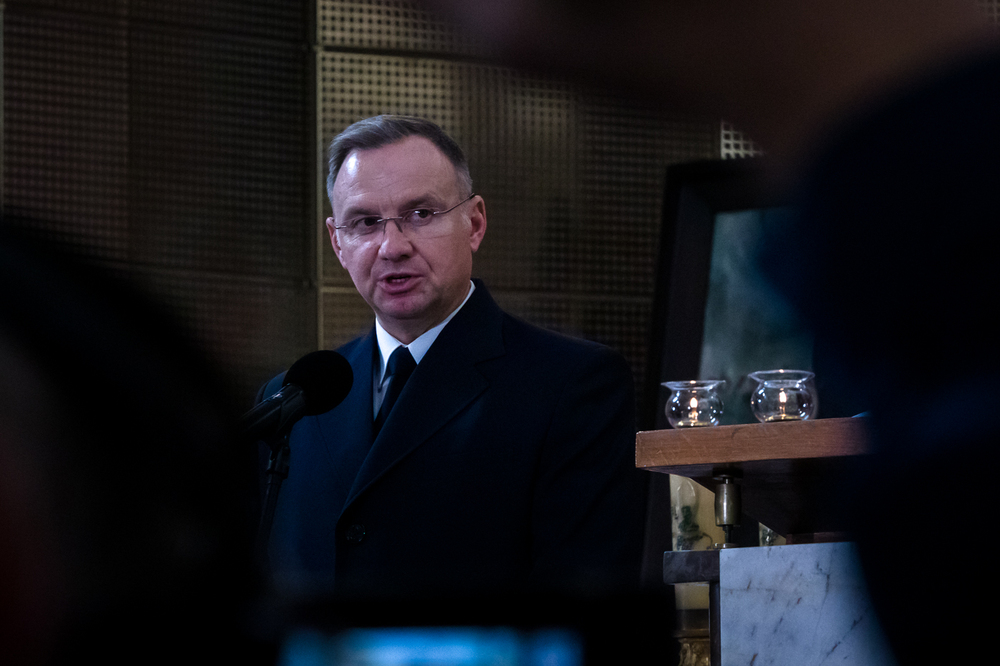 Narodowy Marsz Papieski 2024 – Warszawa, 19 października 2024. Na zdj. prezydent RP Andrzej Duda. Fot. Sławek Kasper (IPN)