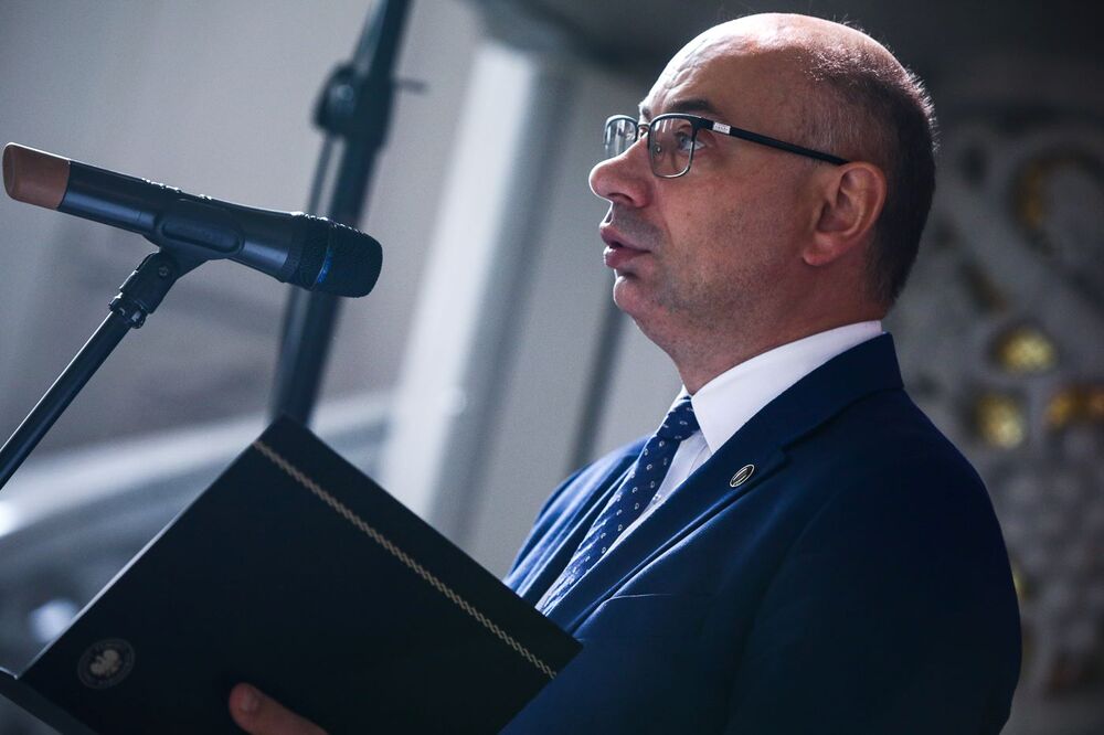 Narodowy Dzień Pamięci Duchownych Niezłomnych w Niepokalanowie – 20 października 2024. Na zdj. zastępca prezesa IPN dr Mateusz Szpytma. Fot. Sławek Kasper (IPN)