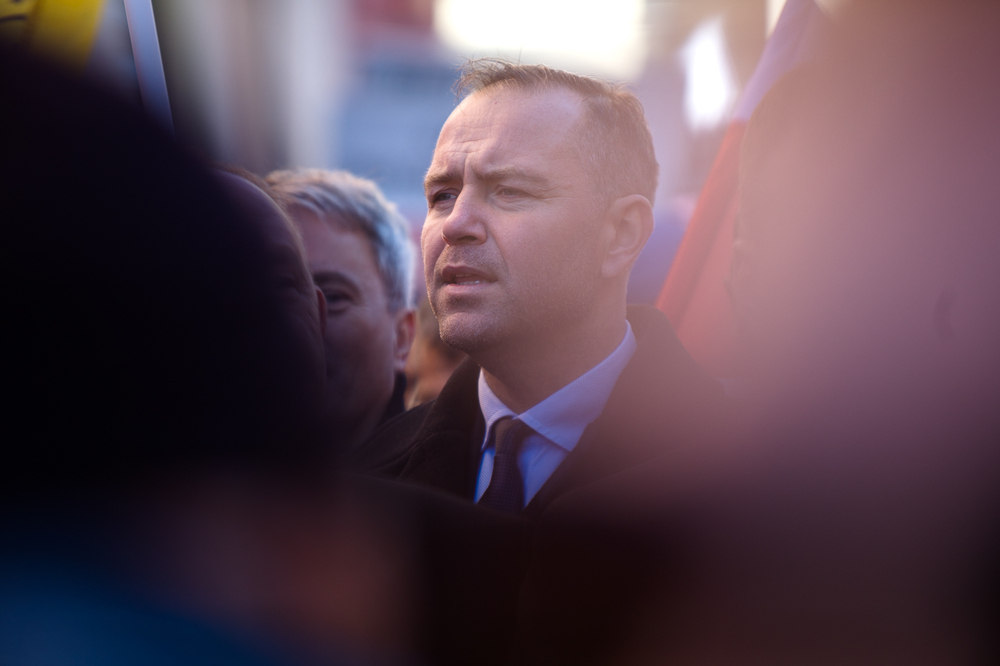 Narodowy Marsz Papieski 2024 – Warszawa, 19 października 2024. Na zdj. prezes IPN dr Karol Nawrocki. Fot. Sławek Kasper (IPN)