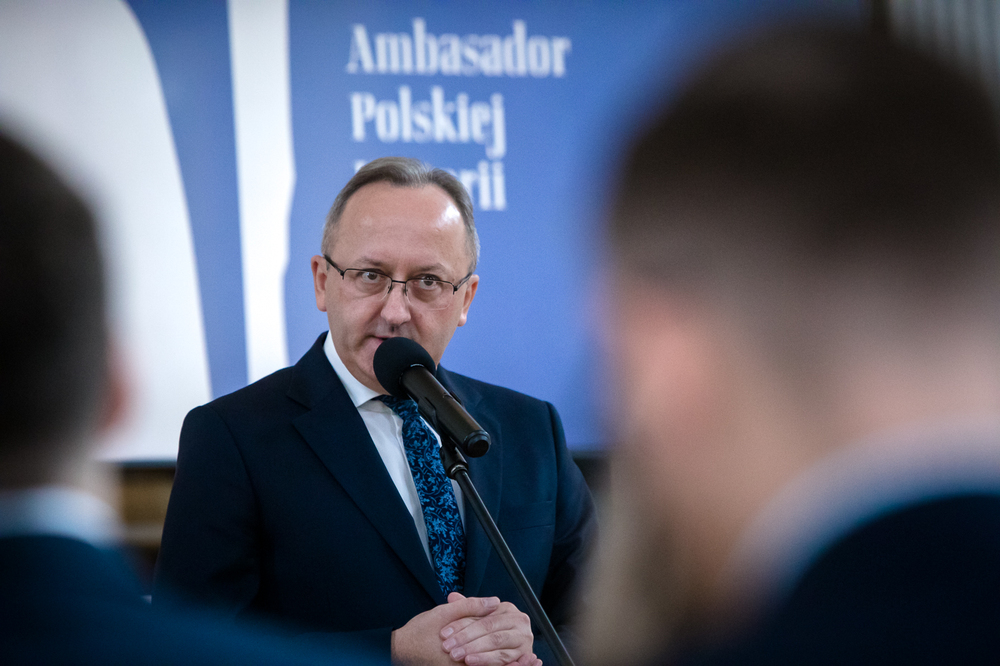 Gala wręczenia nagrody Instytutu Pamięci Narodowej „Ambasador Polskiej Historii”. Na zdj. zastępca prezesa IPN dr hab. Karol Polejowski – Warszawa, 23 października 2024. Fot. Sławek Kasper (IPN)