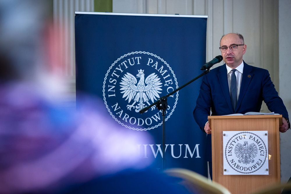 Konferencja naukowa „Wbrew zakazom. Fotografia jako forma oporu w latach 1939–1945”. Na zdj. zastępca prezesa IPN dr Mateusz Szpytma – Warszawa, 28 października 2024. Fot. Sławek Kasper (IPN)