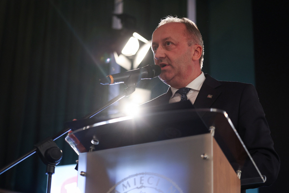 Premiera filmu dokumentalnego „Trzy śmierci Meriana Coopera”. Na zdj. zastępca prezesa IPN dr hab. Karol Polejowski – Warszawa, 8 listopada 2024. Fot. Mikołaj Bujak (IPN)