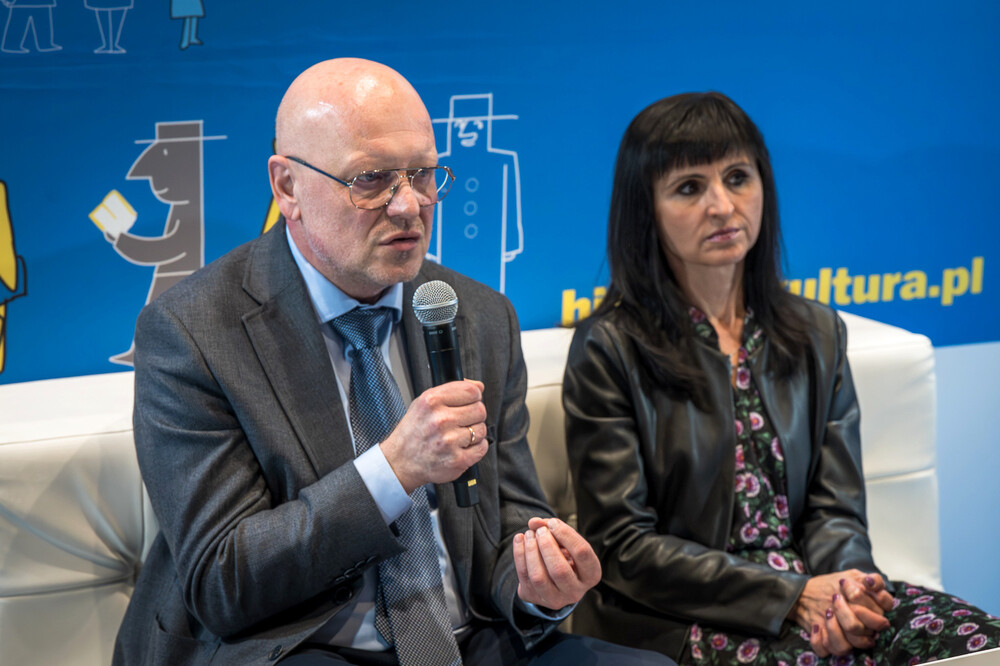 Strefa czasopism IPN w ramach Targów Książki w Katowicach – 8–10 listopada 2024. Na zdj. dr Przemysław Piątek. Fot. Krzysztof Łojko (IPN)