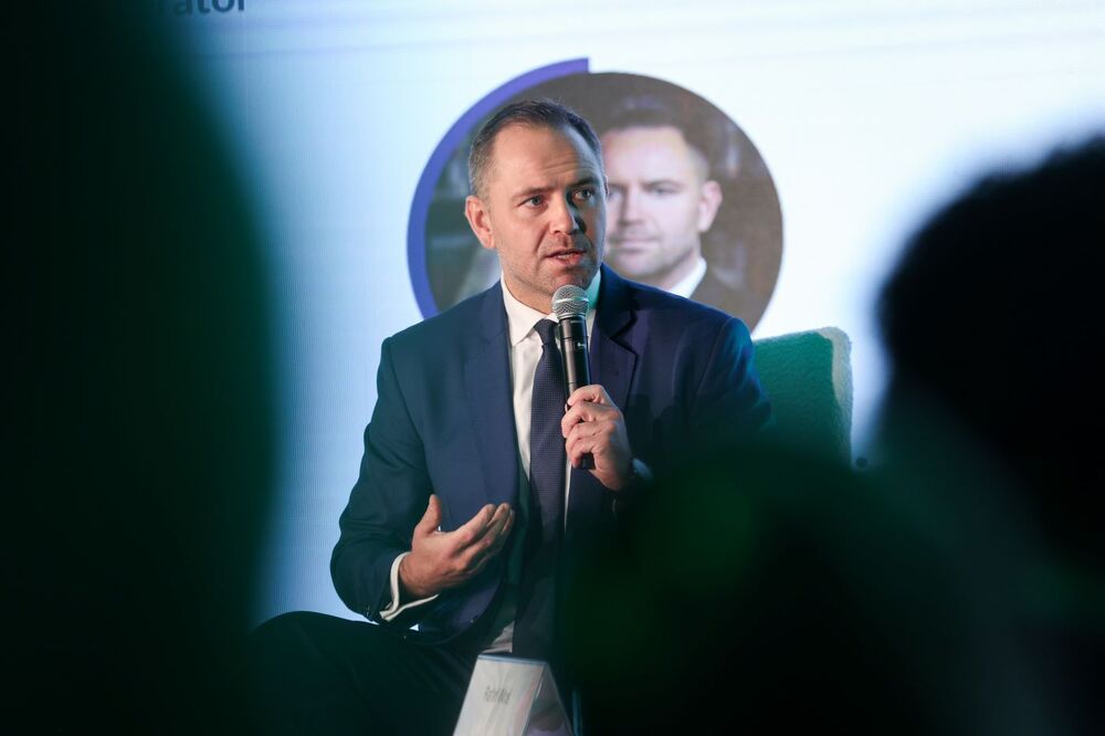 Prezes IPN na Poznańskim Kongresie Gospodarczym – 14 listopada 2024. Na zdj. prezes IPN dr Karol Nawrocki. Fot. Mikołaj Bujak (IPN)