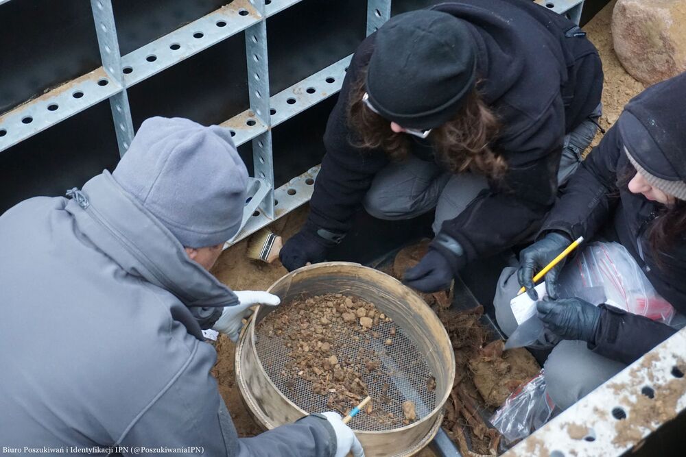 Prace poszukiwawcze IPN na terenie cmentarza wojskowego przy ul. 11 listopada w Białymstoku – 12–15 listopada 2024. Fot. BPiI IPN