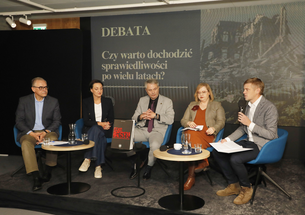 Debata „Czy warto dochodzić sprawiedliwości po wielu latach?” – Warszawa, 18 listopada 2024. Fot. Piotr Życieński (IPN)