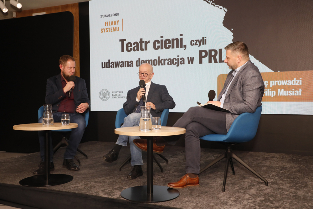 „Teatr cieni, czyli udawana demokracja w PRL” spotkanie otwarte z cyklu „Filary systemu” – Warszawa, 26 listopada 2024. Fot. Piotr Życieński (IPN)