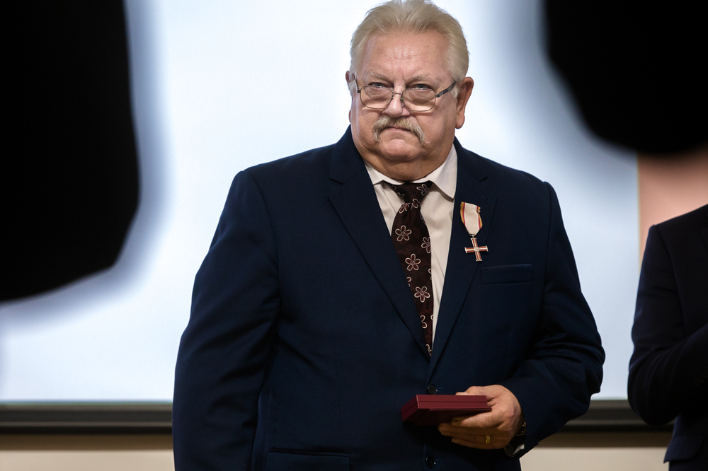 Uroczystość wręczenia odznaczeń Krzyża Wolności i Solidarności byłym działaczom opozycji niepodległościowej z lat 1956–1989 – Warszawa, 27 listopada 2024. Fot. Sławek Kasper (IPN)