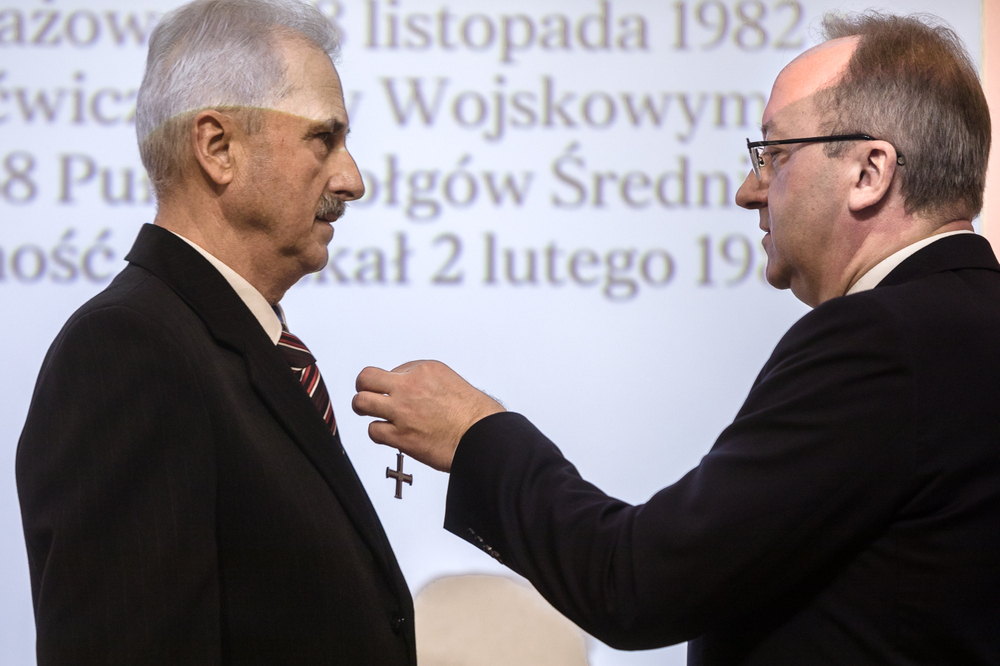 Uroczystość wręczenia odznaczeń Krzyża Wolności i Solidarności byłym działaczom opozycji niepodległościowej z lat 1956–1989 – Warszawa, 27 listopada 2024. Fot. Sławek Kasper (IPN)