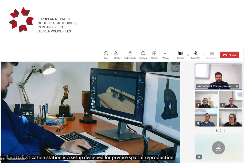 Międzynarodowe warsztaty online z digitalizacji oraz wykorzystania sztucznej inteligencji w archiwach – 5 grudnia 2024. Fot. Katarzyna Adamów (IPN)