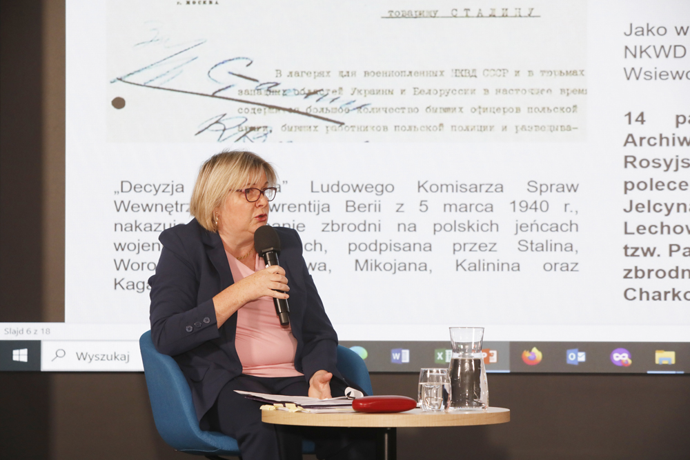 Spotkanie z cyklu „Tajemnice bezpieki”. Na zdj. prokurator pionu śledczego IPN Małgorzata Kuźniar-Plota – Warszawa, 11 grudnia 2024. Fot. Piotr Życieński (IPN)