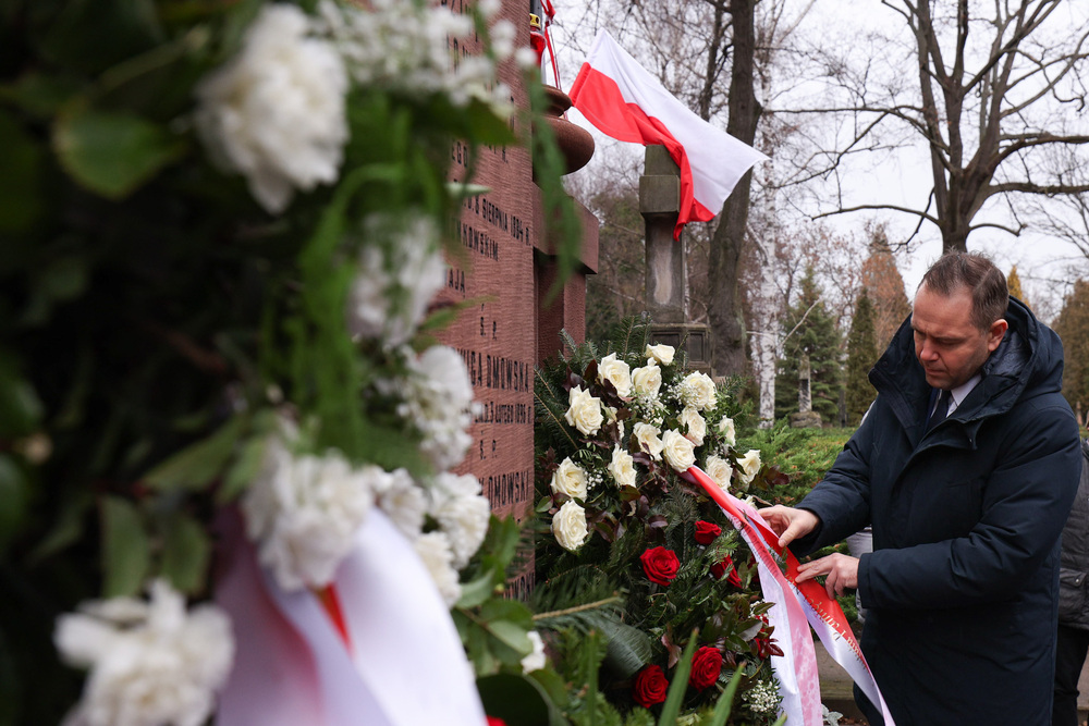 86. rocznica śmierci Romana Dmowskiego. Na zdj. prezes IPN dr Karol Nawrocki – Warszawa, 2 stycznia 2025. Fot. Mikołaj Bujak (IPN)